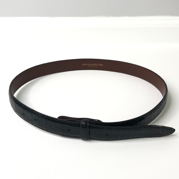 BKC Lot of 2 Black/Yellow Exotic Skin Belts Sz2 main image 7